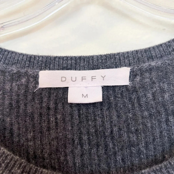 DUFFY 100% Cashmere Colorblock Light Pink Designer Tight Knit Slim Sweater M - Picture 7 of 10